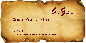 Onda Zseraldin névjegykártya